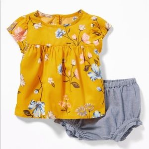 🌻 Old Navy Yellow Floral Set! NWT 🌻